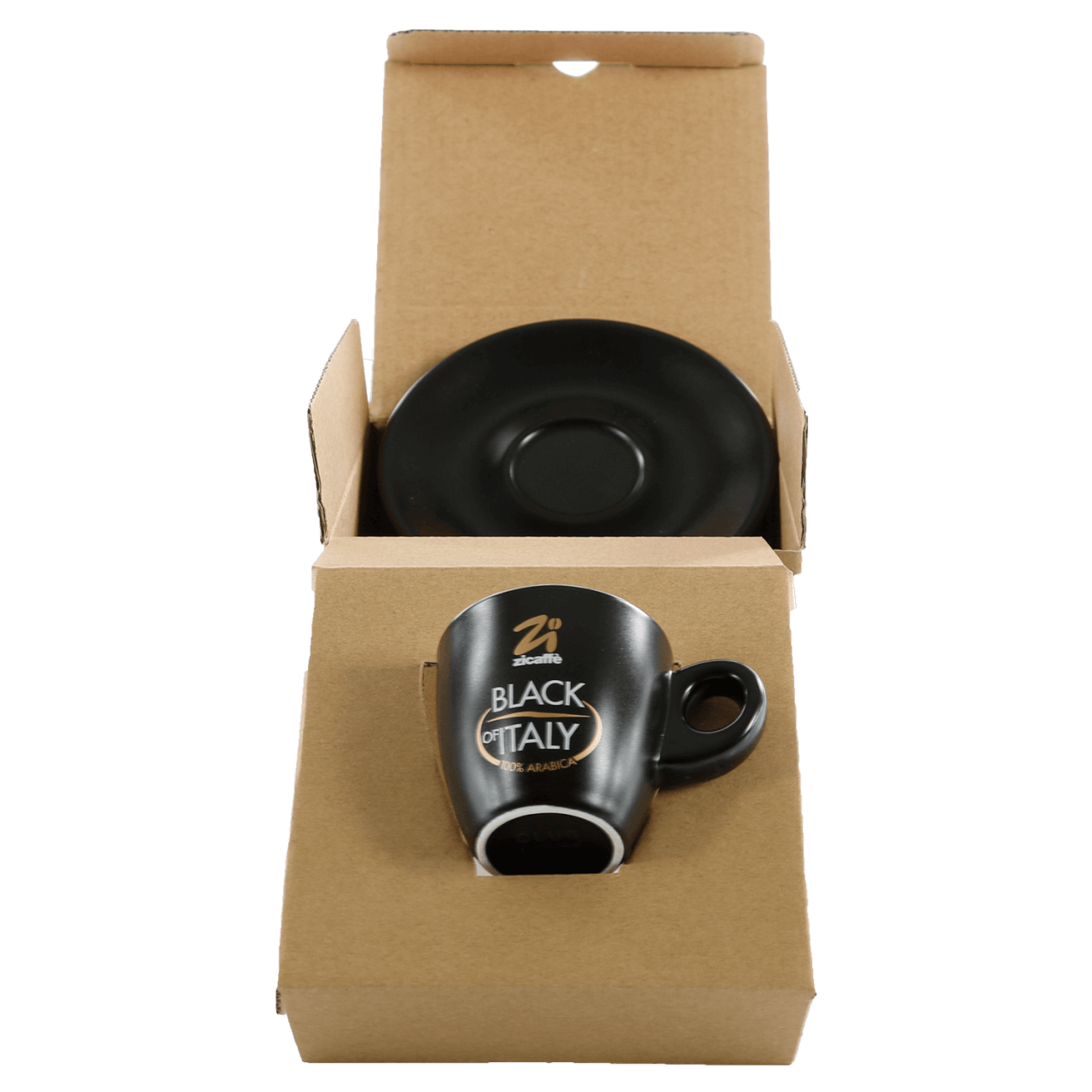 Zicaffe Espressotasse Black of Italy im Karton