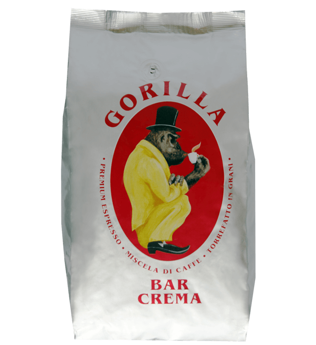 Gorilla Bar Crema - Kaffee Espresso, 1kg Bohnen
