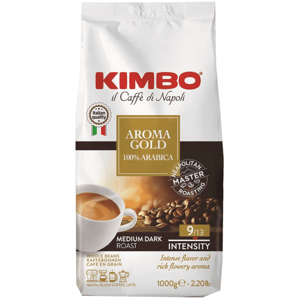 Kimbo Aroma Gold, Kaffee Espresso 1kg Bohnen